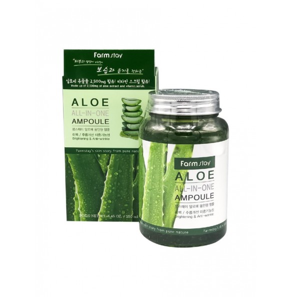 Ампульная сыворотка с экстрактом алоэ FarmStay Aloe All-In-One Ampoule