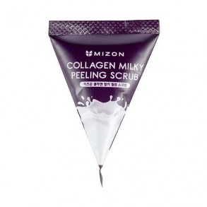 Скраб для лица с коллагеном и молочным белком Mizon Collagen Milky Peeling Scrub