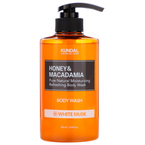 Гель для душа с белым мускусом Kundal Honey & Macadamia Body Wash White Musk