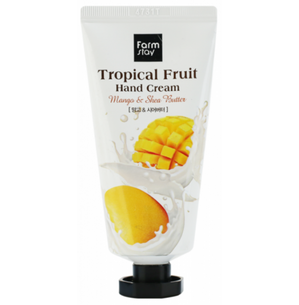Крем для рук с манго и маслом ши FarmStay Tropical Fruit Hand Cream Mango & Shea Butter